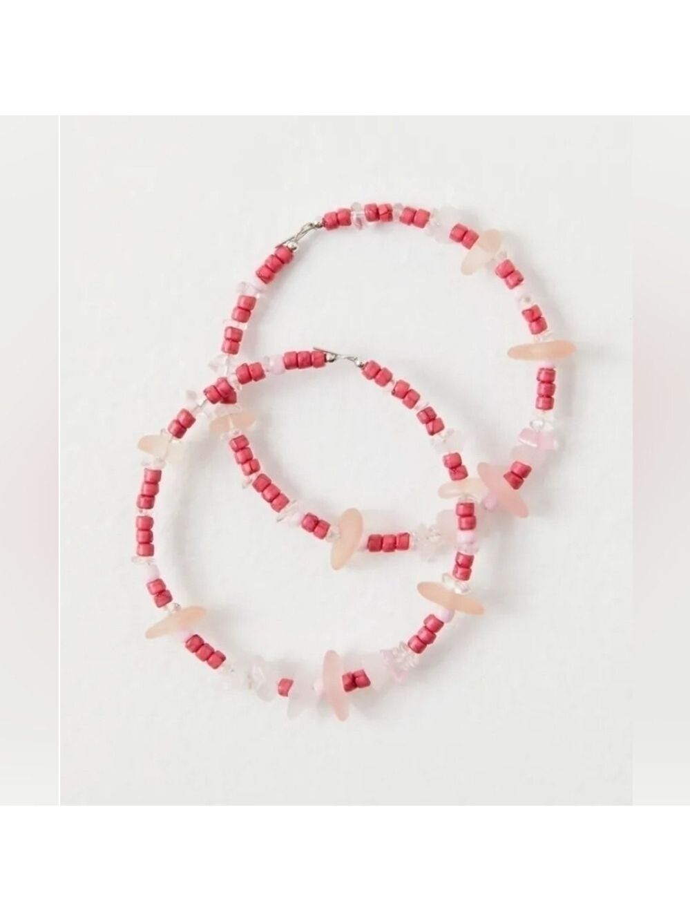 NWT Free People Karma Hoop Earrings Hot Pink